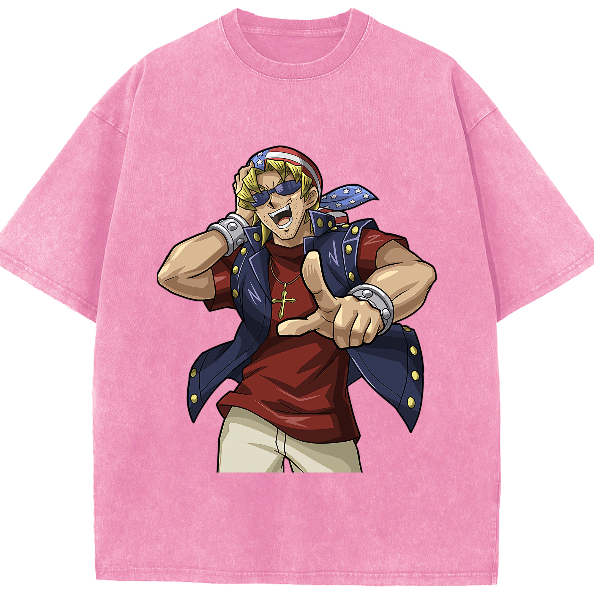（画像用） 遊☆戯☆王 Yu-Gi-Oh! 綿100% ヴィンテージ風 半袖Tシャツ（フロントプリント）